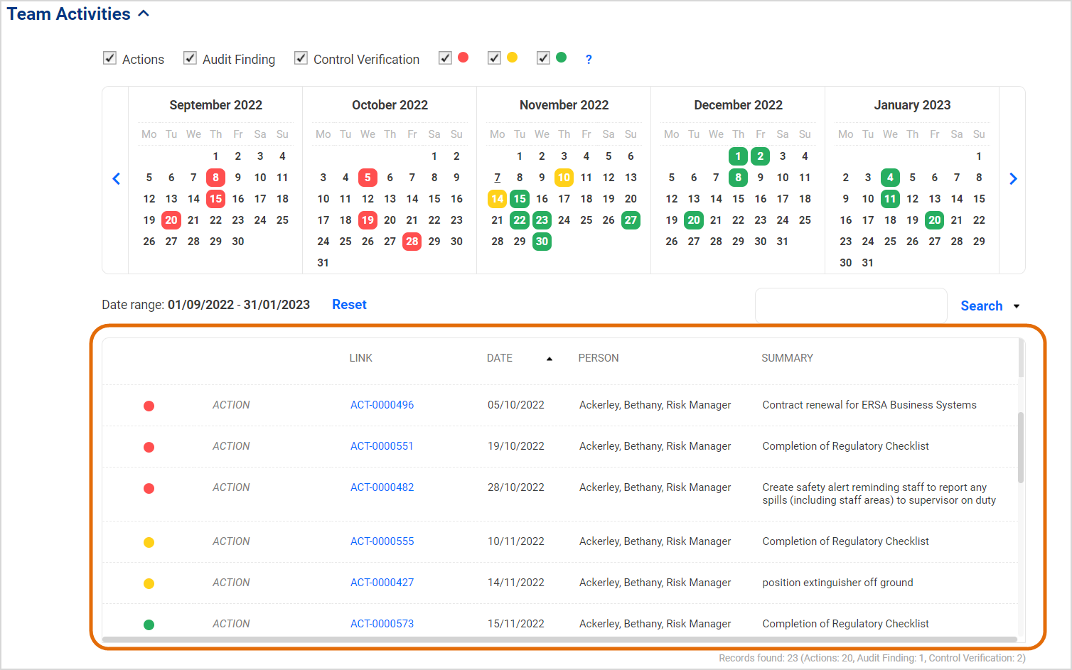 Dashboard Designer - Calendar Display Styles