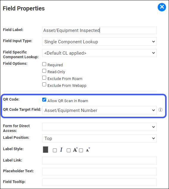 QRCode_Field Properties