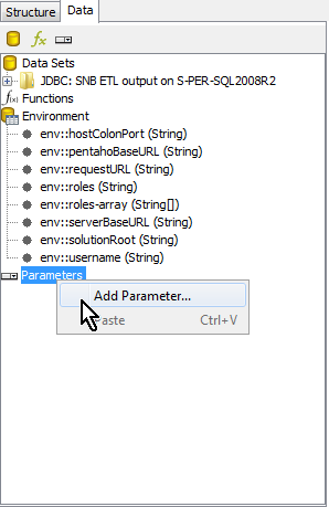 Report Designer - adding a new parameter