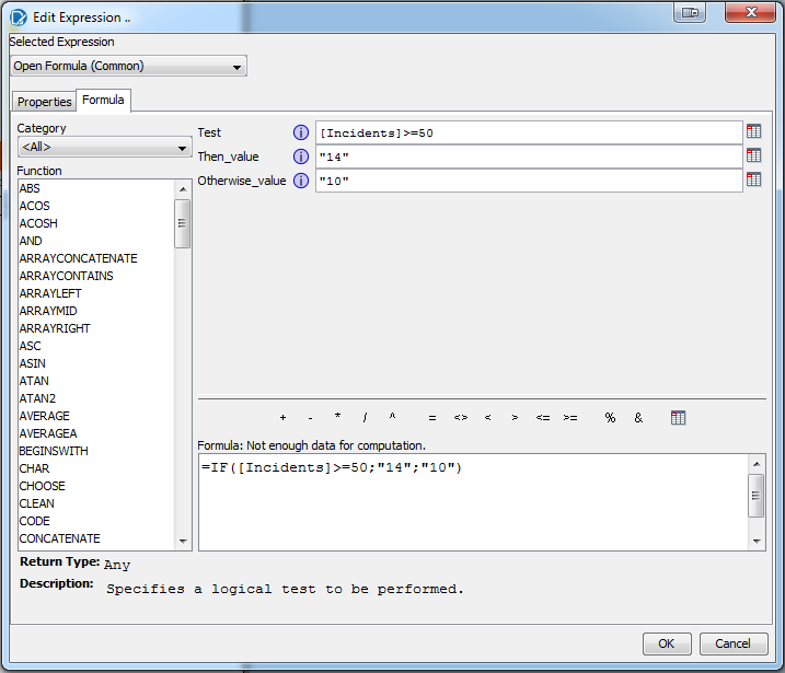 Report Designer - Expression Builder for font size