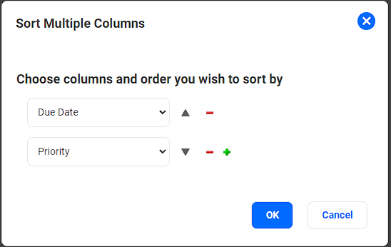 sort multiple columns